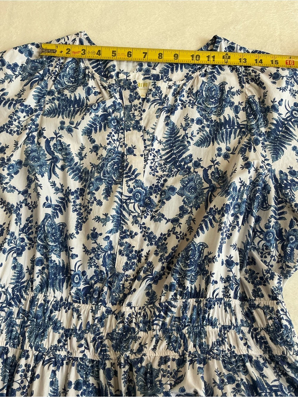 Anthropologie Maeve Smocked Floral Toile Tiered Dress 2X - Picture 7 of 16